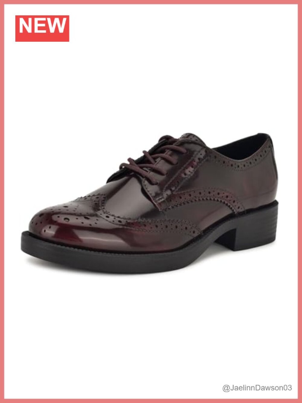Nine West Women's Studey Casual Loafer Shoes Faux Patent Leather Lace-Up